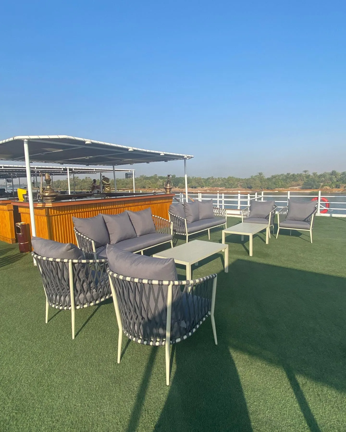 Sun deck of the Radamis I Nile Cruise Nile cruise